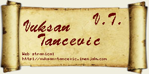 Vuksan Tančević vizit kartica